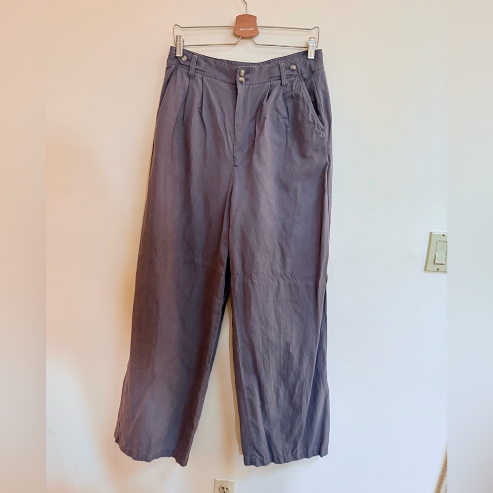 The Harlow Wide-Leg Pant in Drapey Twill